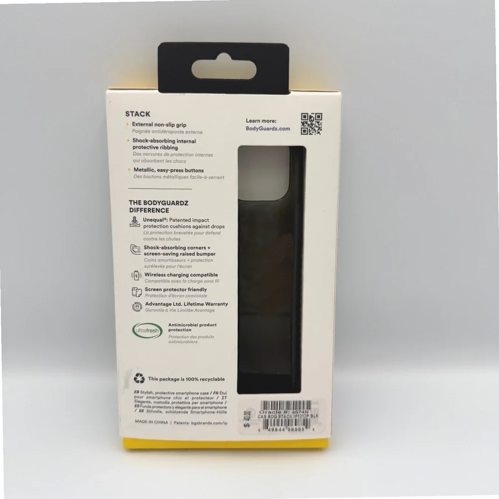 BodyGuardz Stack Protective Case iPhone 12‎ 12 Pro Antimicrobial Drop Protection